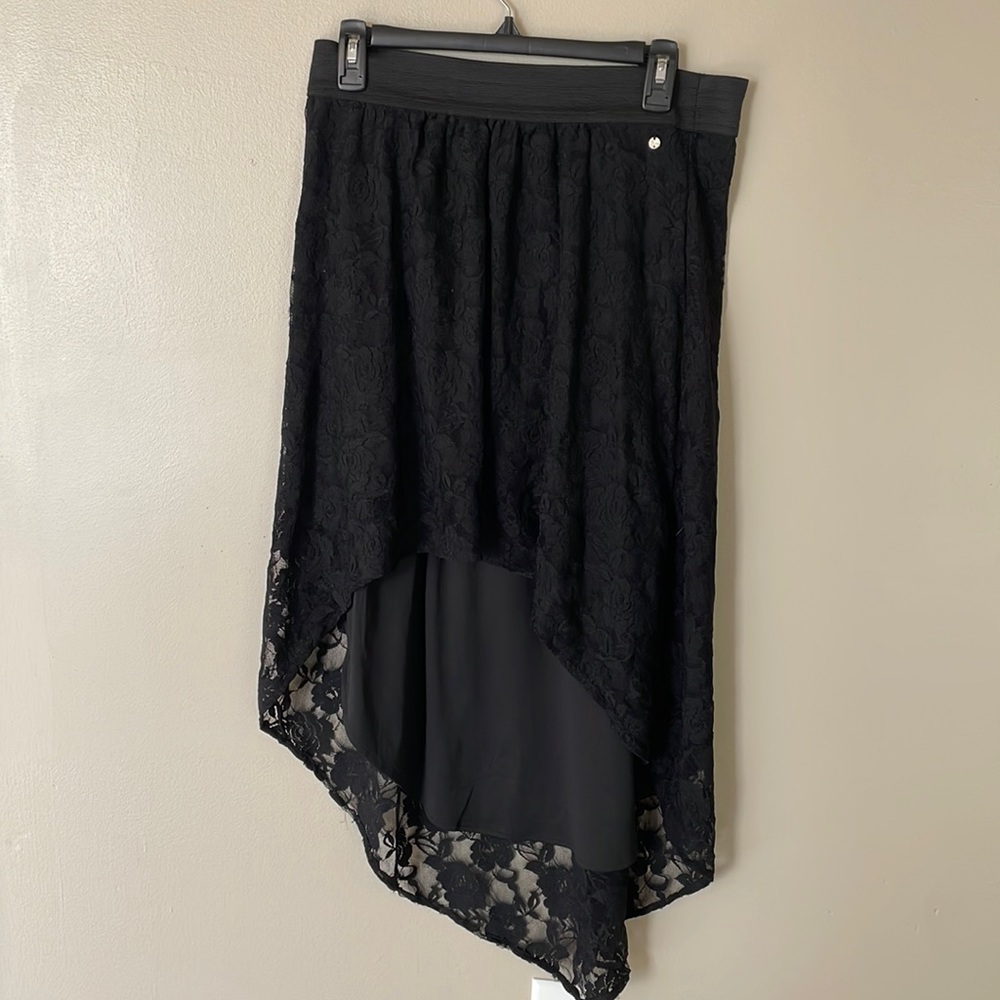 Lace high low skirt